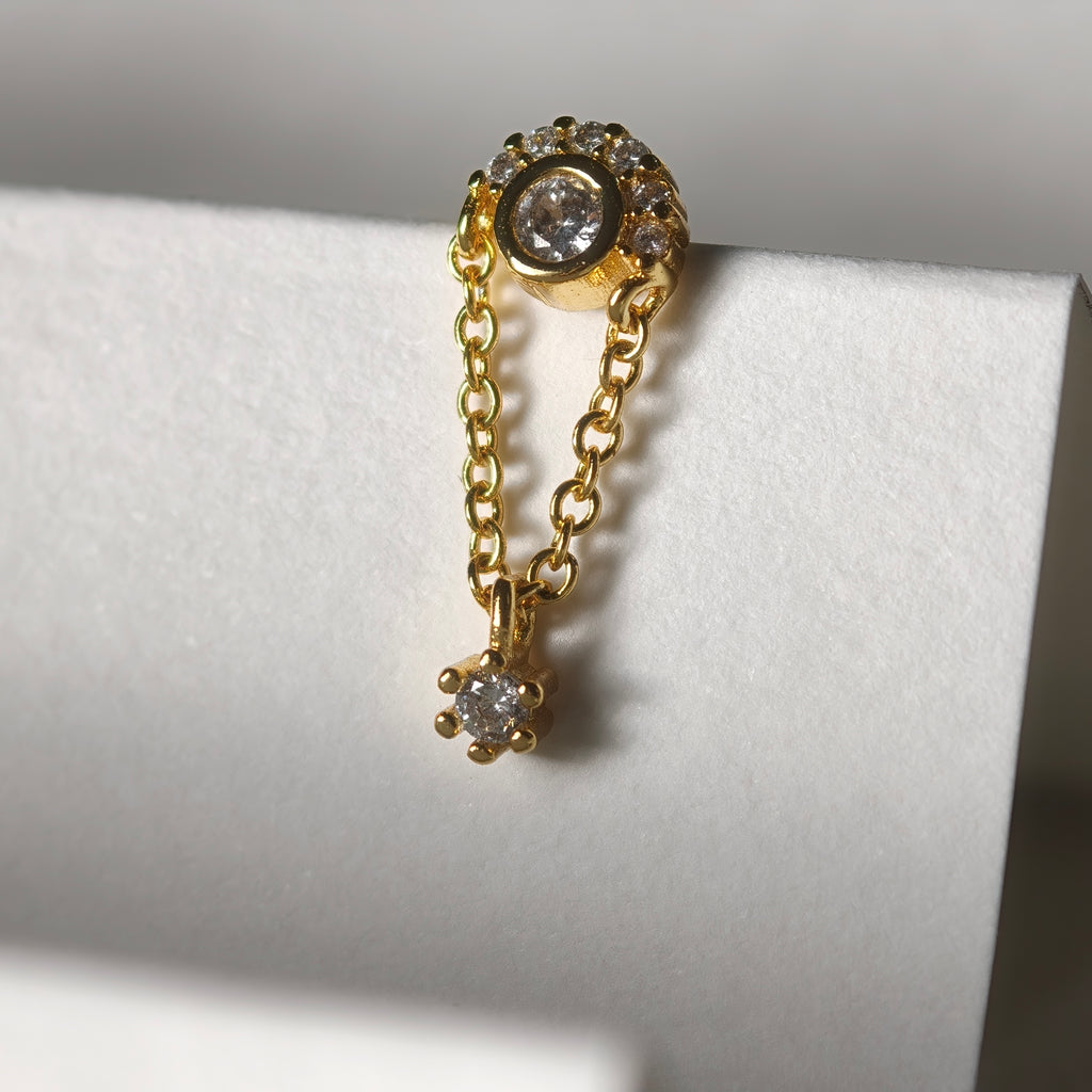 Sunburst Chain Hidden Helix - Surgical Stainless Steel 316L