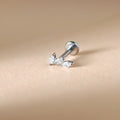 Corona Marquise Cluster Labret — Implant Grade Titanium G23