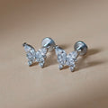 Marquise Butterfly Flat Back Labret - Surgical Stainless Steel 316L