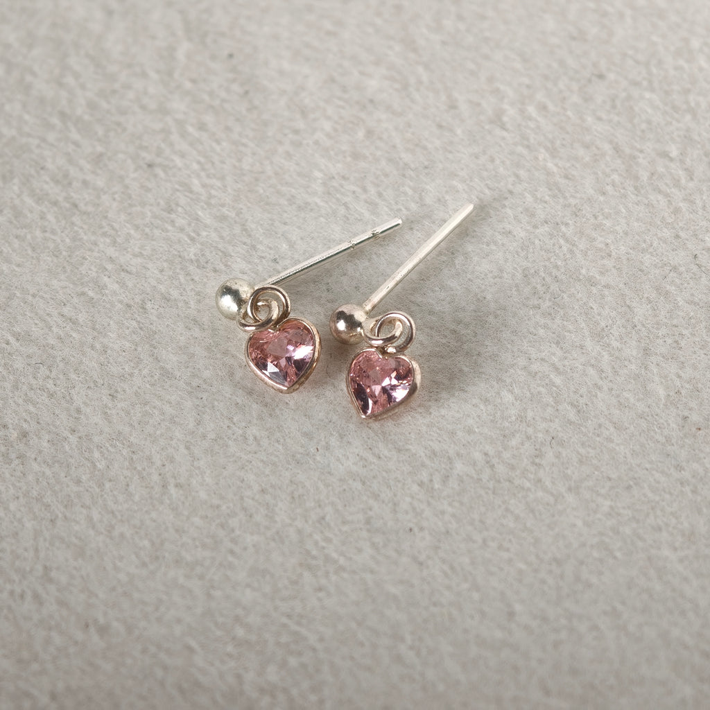 Blush Heart Dangle - Sterling Silver 925
