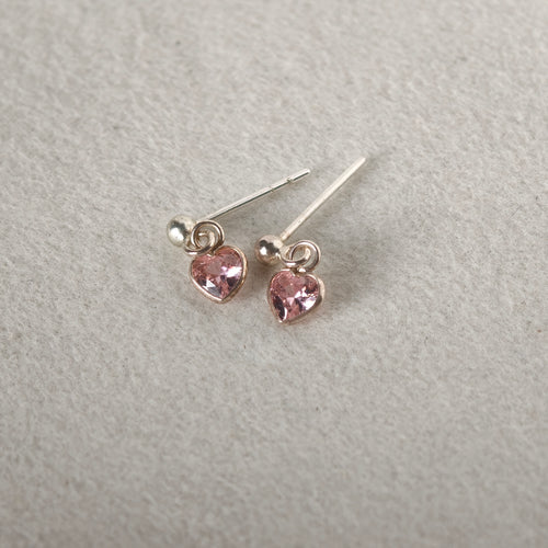 Blush Heart Dangle - Sterling Silver 925