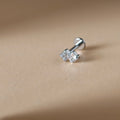 Princess Cluster Flat Back Labret — Implant-Grade Titanium G23