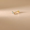 Marquise Flat Back Labret — Implant-Grade Titanium G23