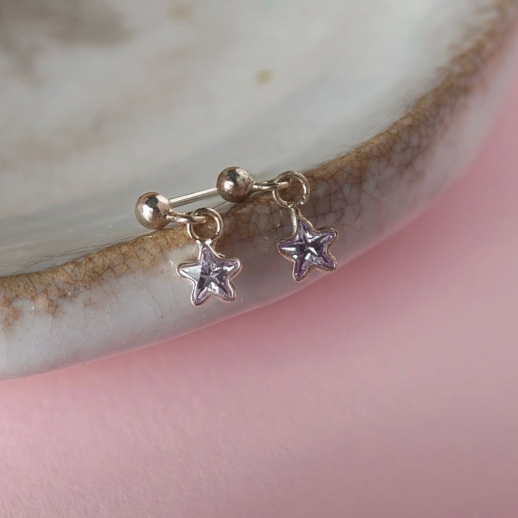 Lavender Star Dangle (S925)