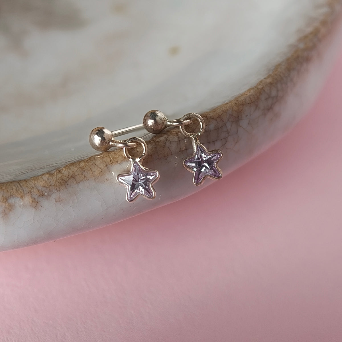 Lavender Star Dangle (S925)