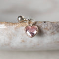 Blush Heart Dangle - Sterling Silver 925