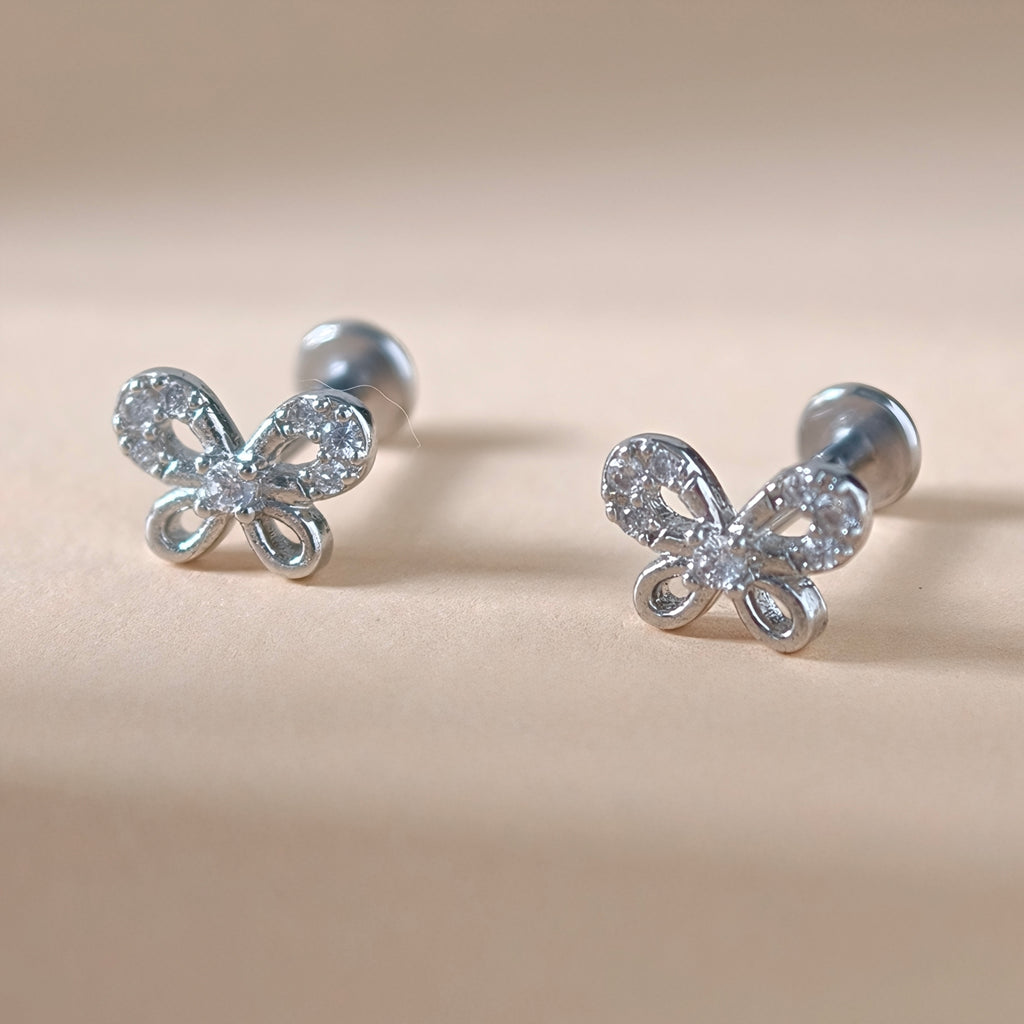 Mariposa Calada Flat Back Labret - Surgical Stainless Steel 316L