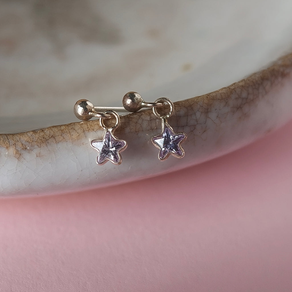 Lavender Star Dangle (S925)