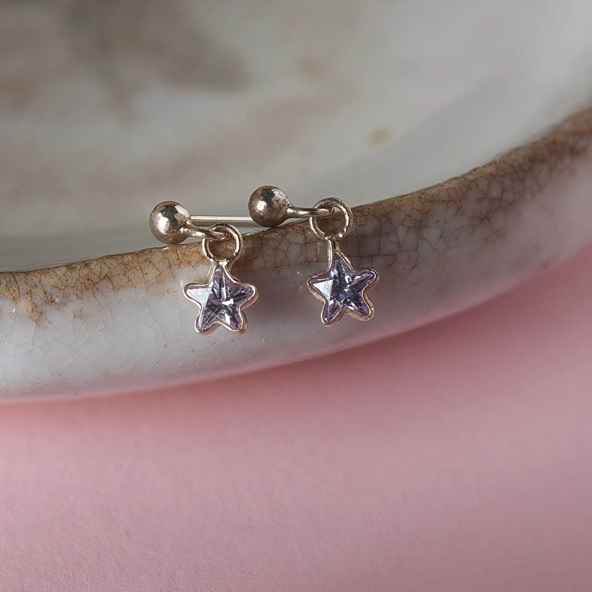 Lavender Star Dangle (S925)