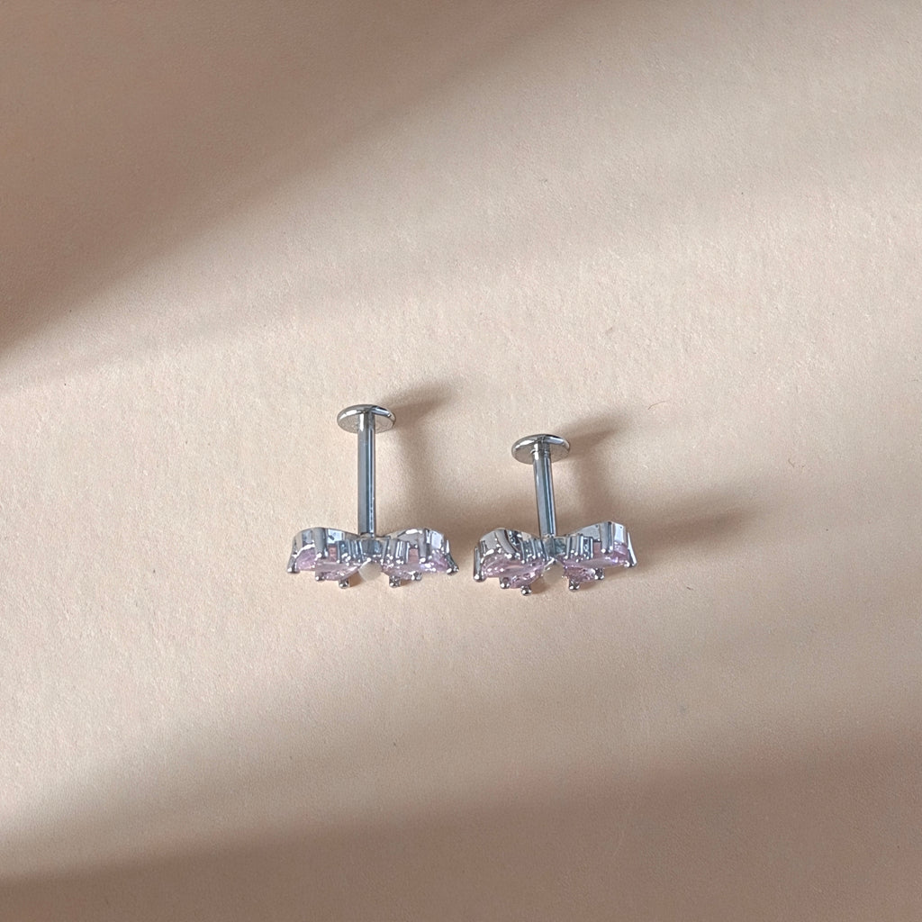 Mariposa pear Flat Back Labret - Surgical Stainless Steel 316L