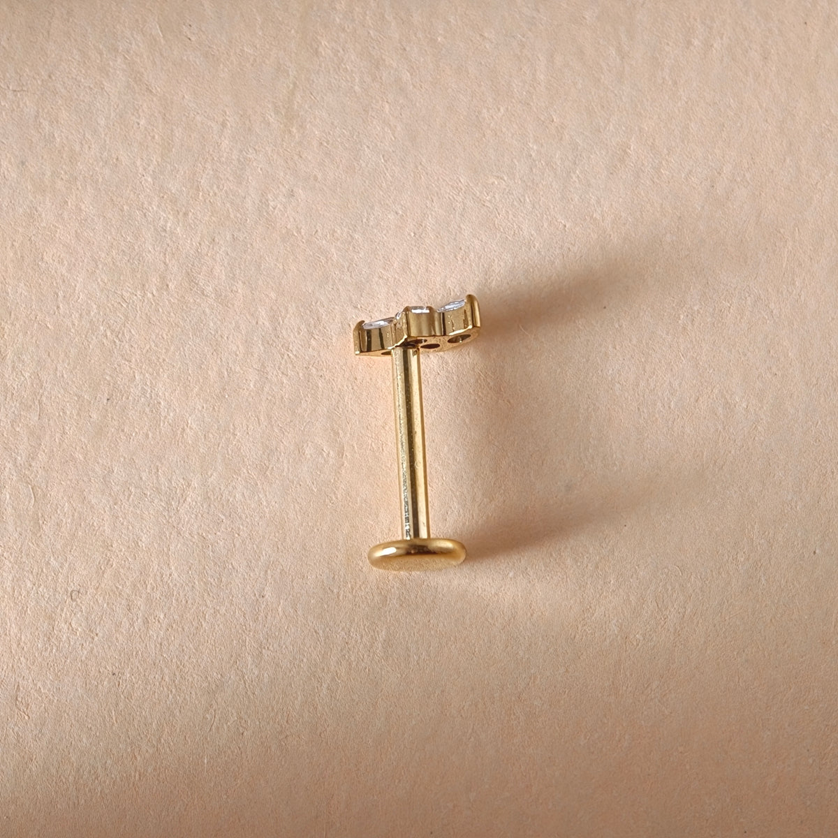 Marquise Flat Back Labret — Implant-Grade Titanium G23