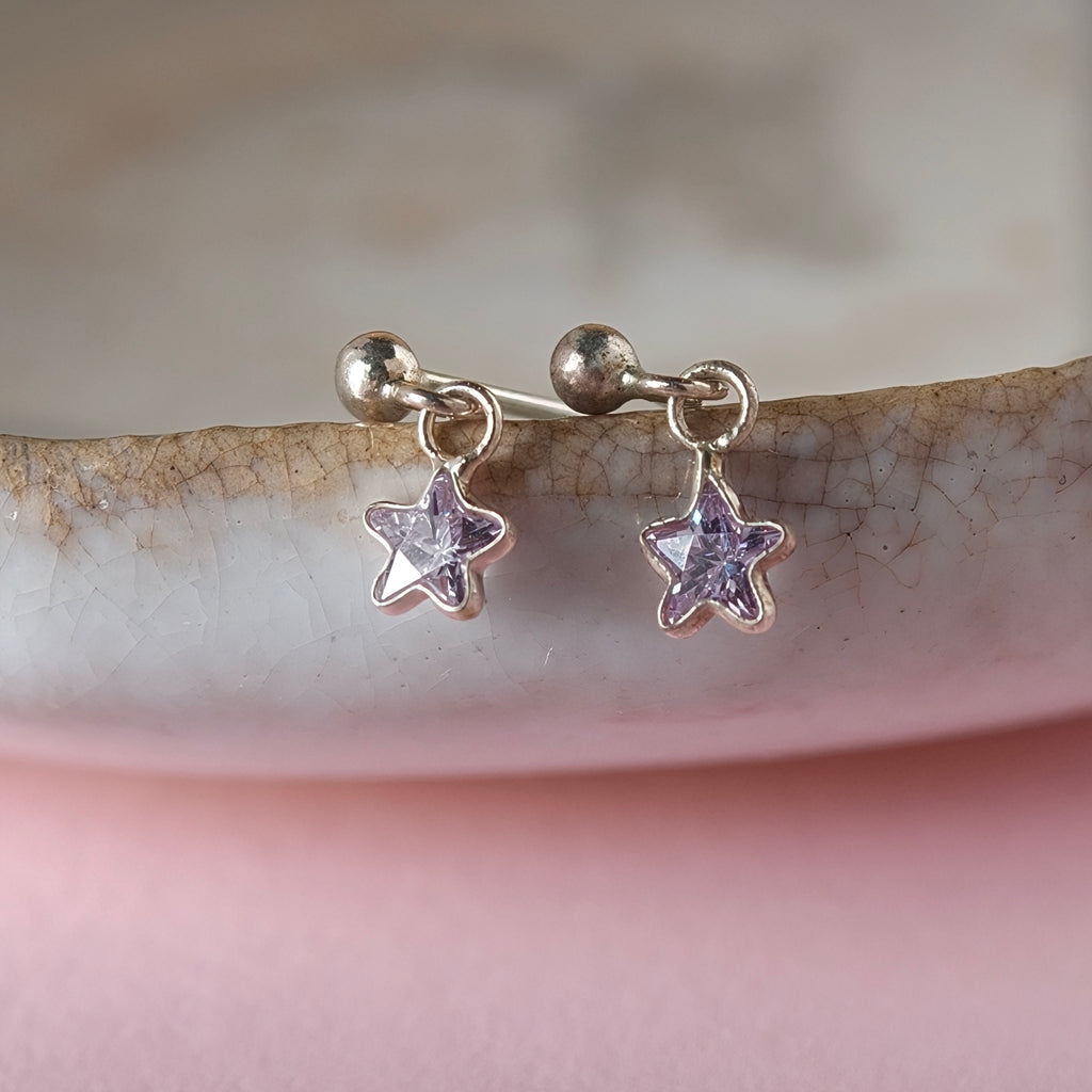 Lavender Star Dangle (S925)