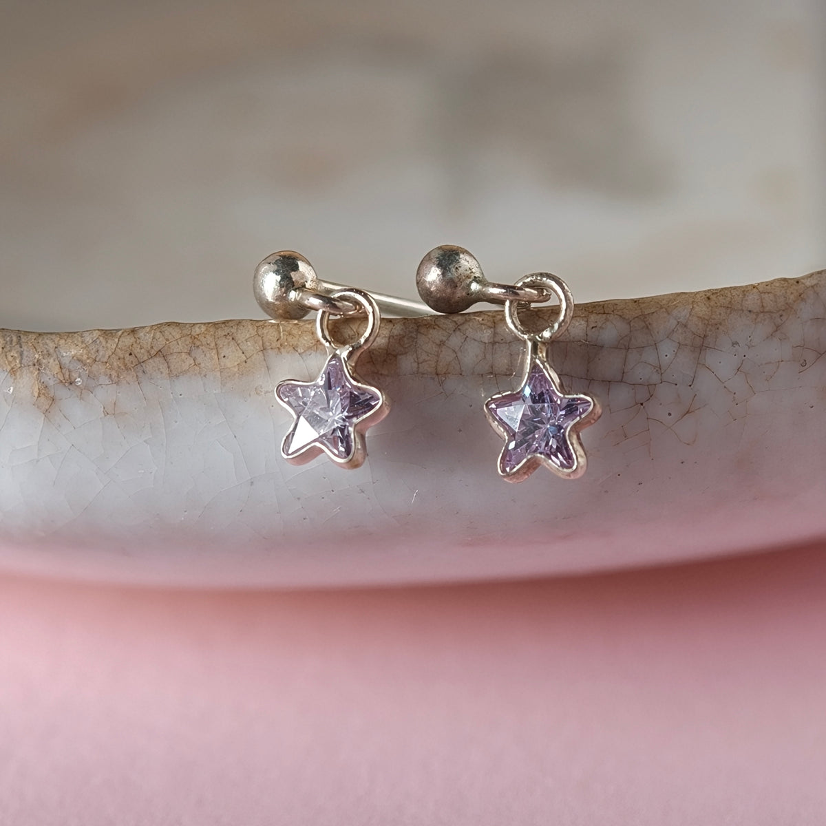 Lavender Star Dangle (S925)